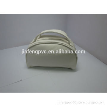 Pure White PU Double Handles Ladies Bag with Fashion Design